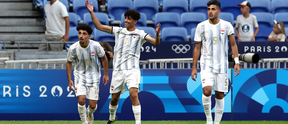 Ali Jassim ăn mừng khi ấn định chiến thắng cho Iraq