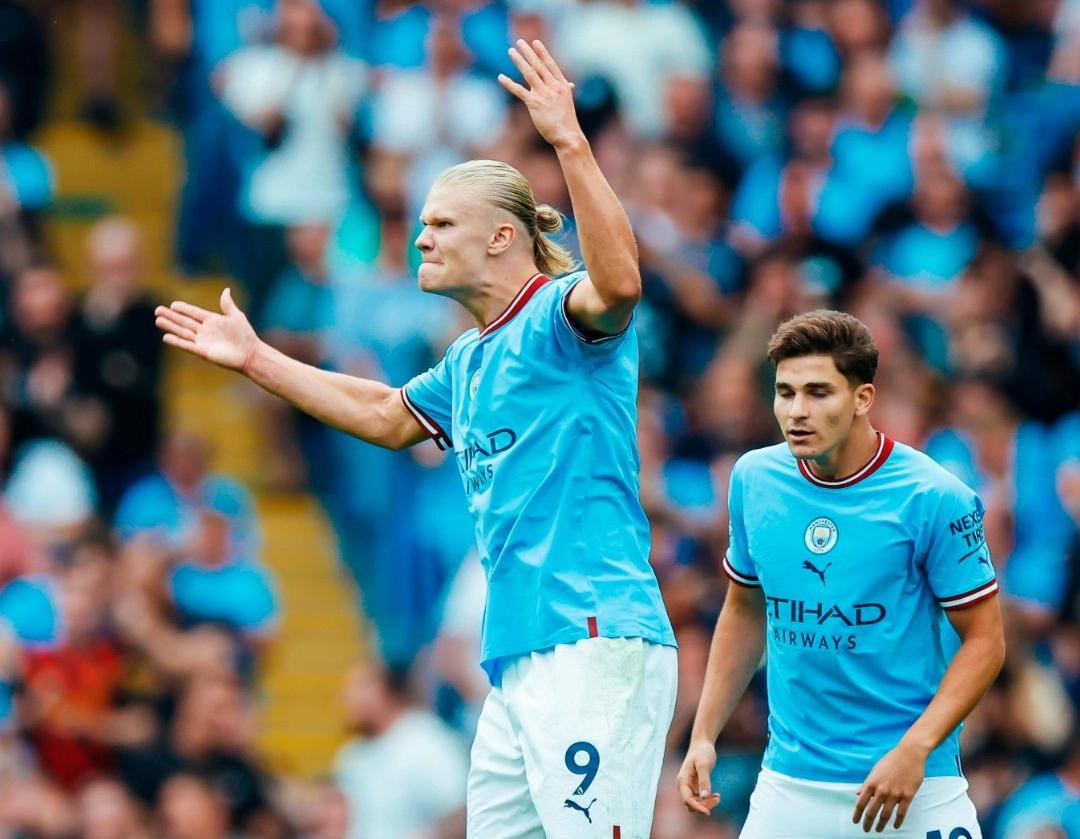 Haaland ghi 6 bàn sau 4 trận đầu cho Man City, bằng Aguero Haaland ghi 6 bàn sau 4 trận đầu cho Man City, bằng Aguero