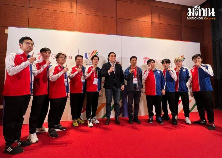 Ông Witsanu Laichaphit cùng các VĐV Thái Lan sau khi trở về từ SEA Games 31 Ông Witsanu Laichaphit cùng các VĐV Thái Lan sau khi trở về từ SEA Games 31
