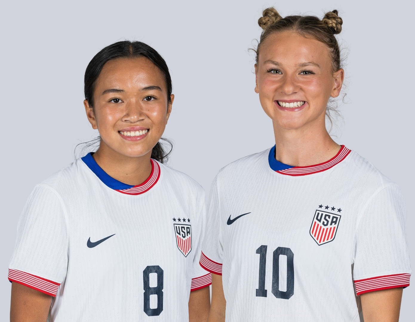 Y-Lan Nguyen (số 8) và Kennedy Linh Fuller (10) ở tuyển U17 quốc gia Y-Lan Nguyen (số 8) và Kennedy Linh Fuller (10) ở tuyển U17 quốc gia