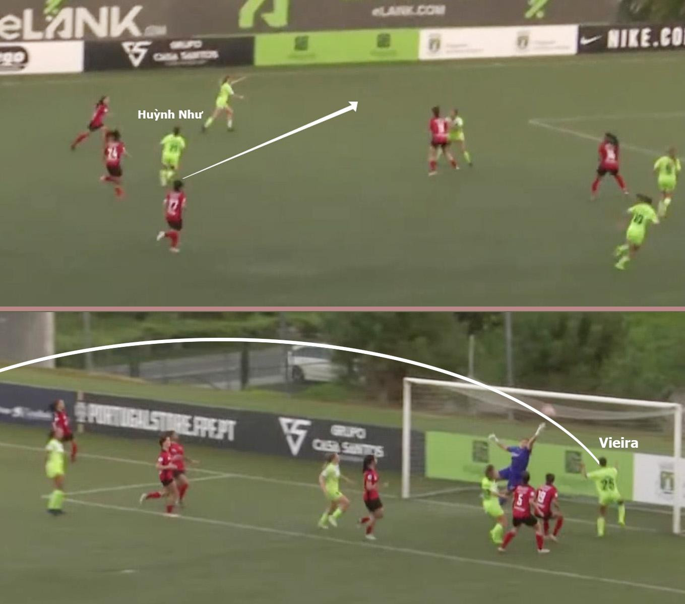Pha bóng mở tỷ số của Lank được khởi xướng bởi Huỳnh Như