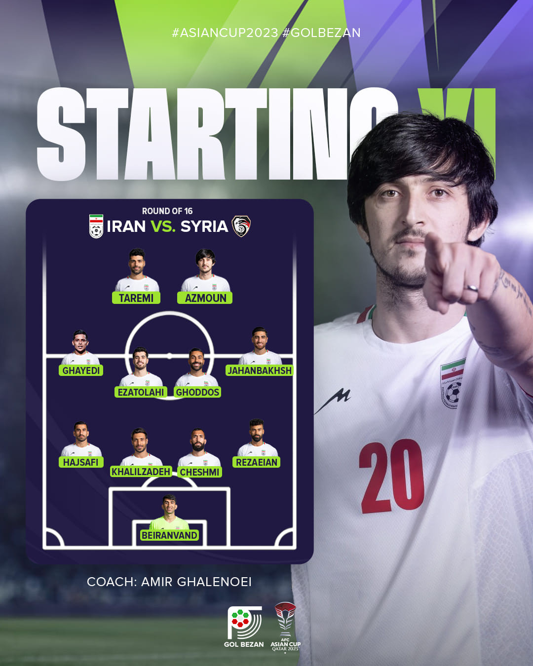 Kéo trận đấu đến loạt luân lưu, Iran hạ Syria 1-1 (5-3) để vào tứ kết ảnh 2 Kéo trận đấu đến loạt luân lưu, Iran hạ Syria 1-1 (5-3) để vào tứ kết ảnh 2