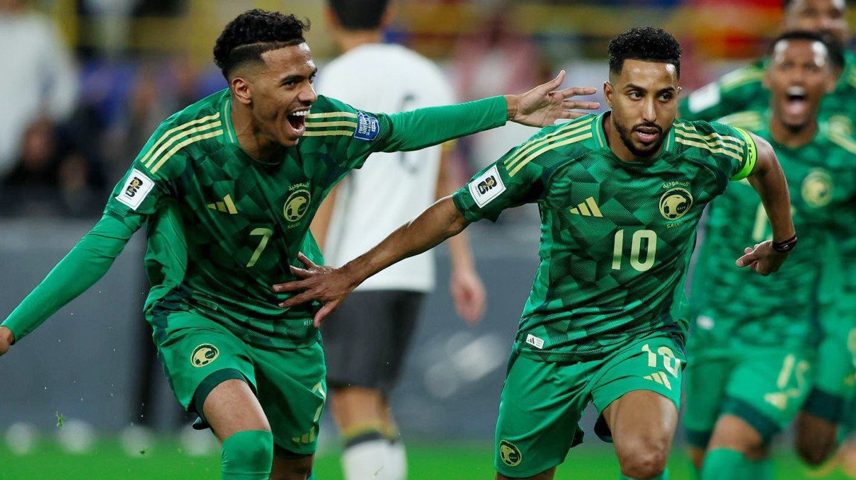 Al Dawsari ăn mừng bàn thắng duy nhất trong trận