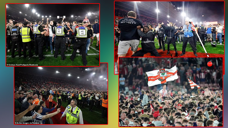 Những hình ảnh hỗn loạn sau trận Southampton vs West Brom Những hình ảnh hỗn loạn sau trận Southampton vs West Brom