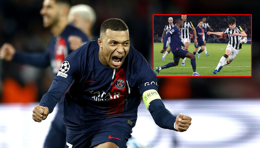 Tino Livramento để bóng chạm tay sau khi bóng bật lên từ vùng ngực của anh Tino Livramento để bóng chạm tay sau khi bóng bật lên từ vùng ngực của anh