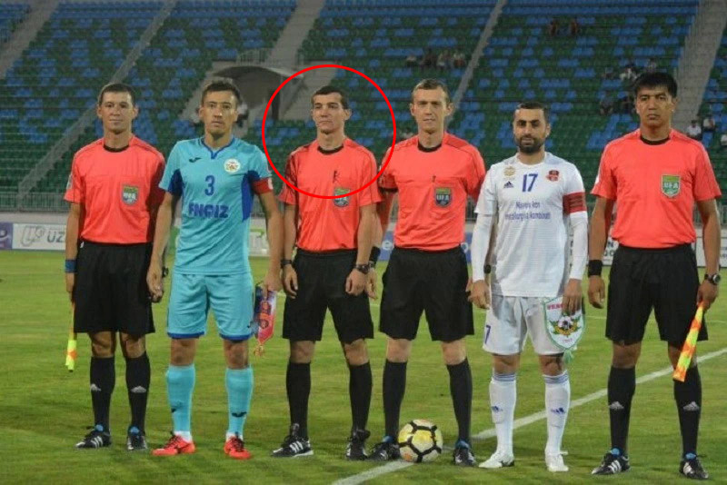 Trọng tài Shukrullaev mới 30 tuổi