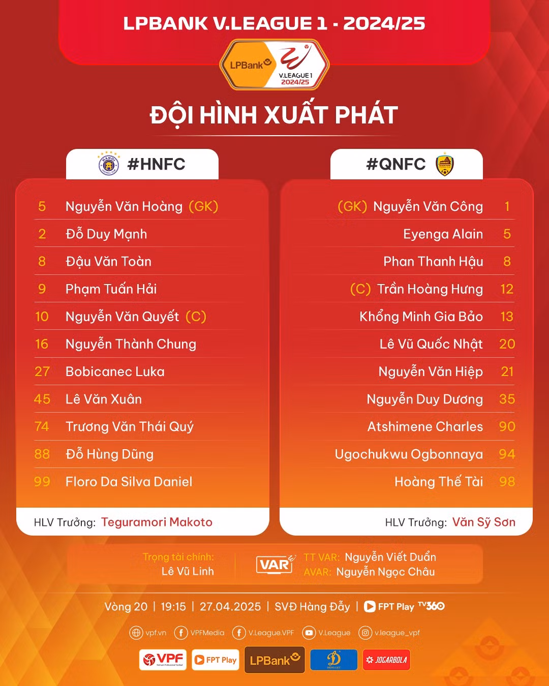 Thắng Quảng Nam, CLB Hà Nội làm nóng cuộc đua vô địch LPBank V-League ảnh 1