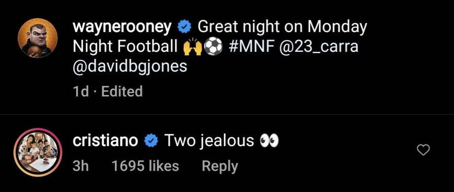 Đáp trả của Ronaldo sau khi Rooney đăng hình lên mạng xã hội