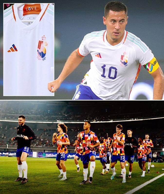 2 mẫu áo bị cấm của tuyển Bỉ 2 mẫu áo bị cấm của tuyển Bỉ