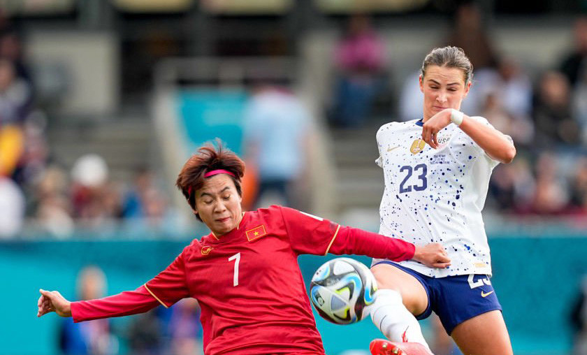 Tuyết Dung trong trận gặp Mỹ