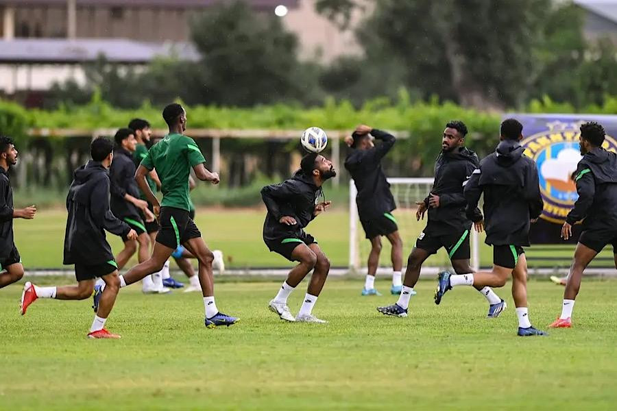 Các cầu thủ U23 Saudi Arabia trong buổi tập gần nhất