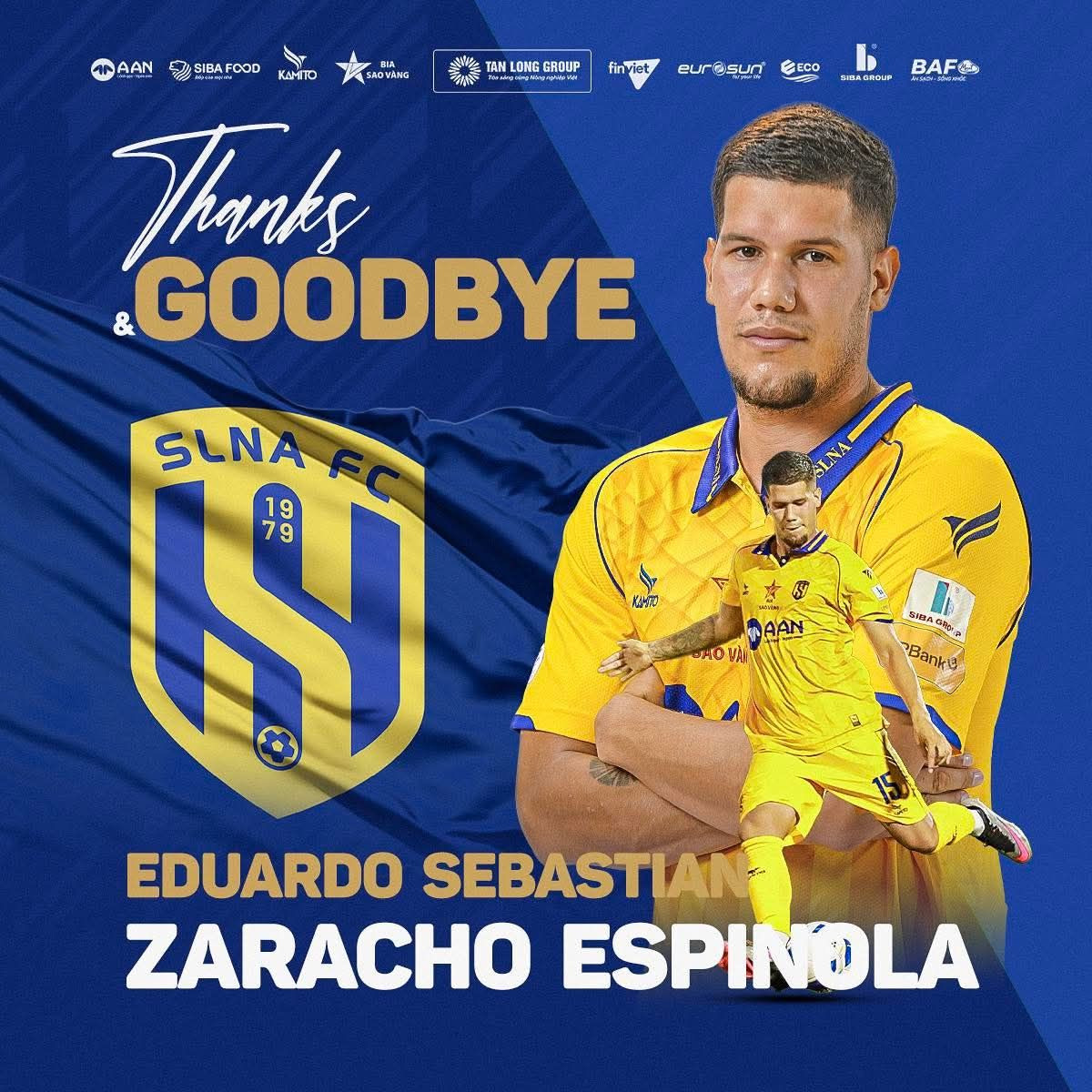 SLNA gửi thông điệp cảm ơn Zaracho