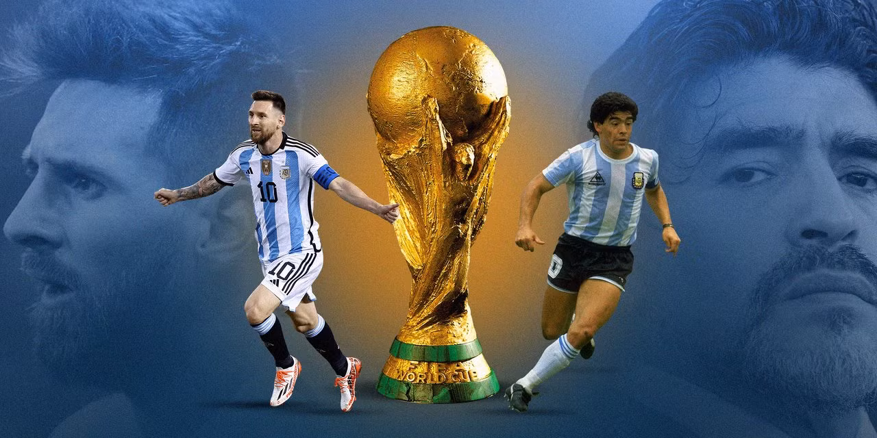 Cả Messi lẫn Maradona đều đã vô địch thế giới