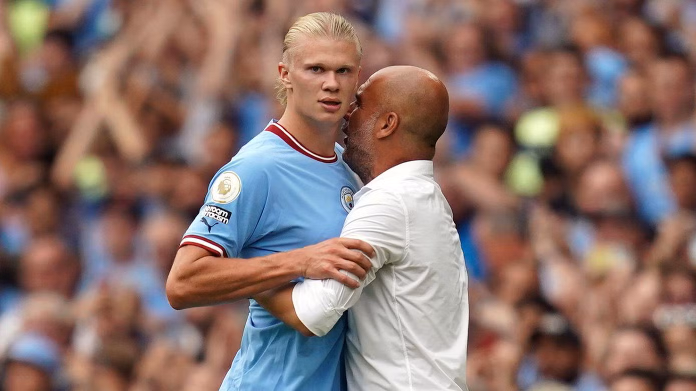 HLV Pep Guardiola không hài lòng với câu hỏi về Haaland