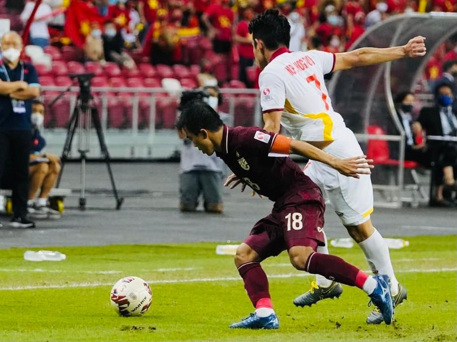 Thái Lan hoàn toàn thất thế trước Việt Nam trong hiệp 1