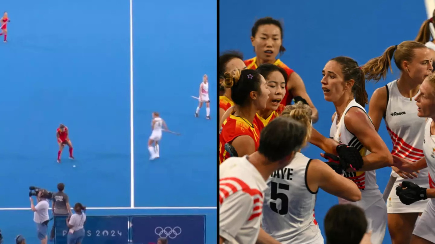 Tình huống tuyển thủ Trung Quốc đánh cầu vào người đối thủ Tình huống tuyển thủ Trung Quốc đánh cầu vào người đối thủ