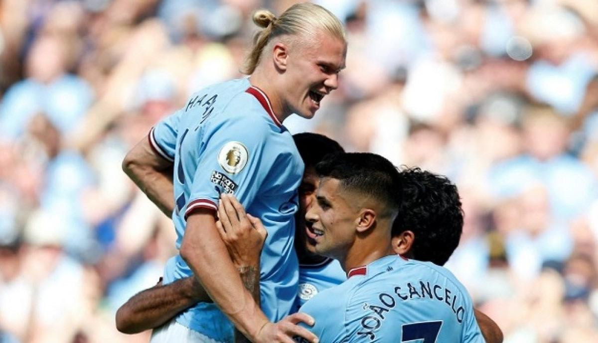 Haaland và đồng đội ghi 4 bàn khá dễ dàng trong hiệp đầu