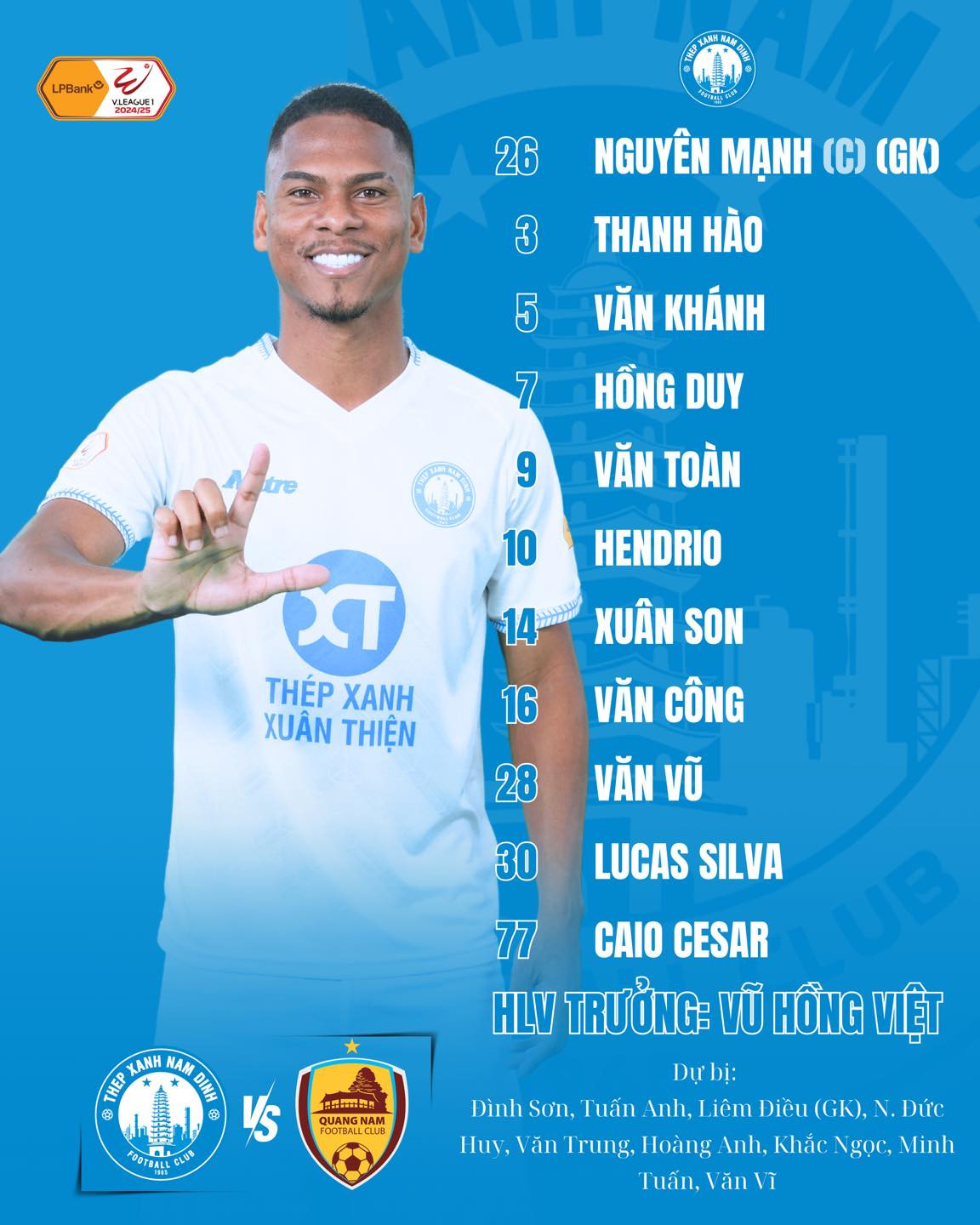 Thắng chật vật Quảng Nam, Thép Xanh Nam Định có 3 điểm đầu tiên ở LPBank V.League 1-2024/25 ảnh 1