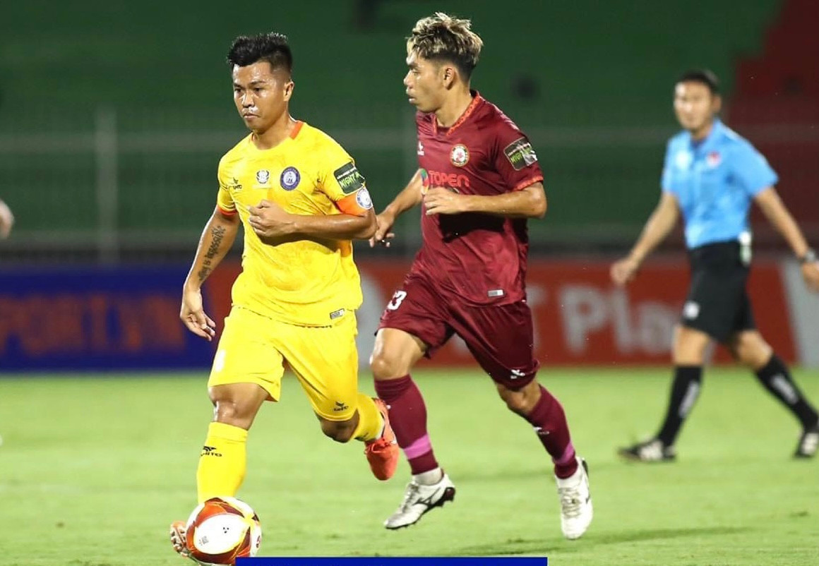 Bình Định chưa thể hiện được lối chơi tấn công đường nét (ảnh: Khánh Hoà FC)