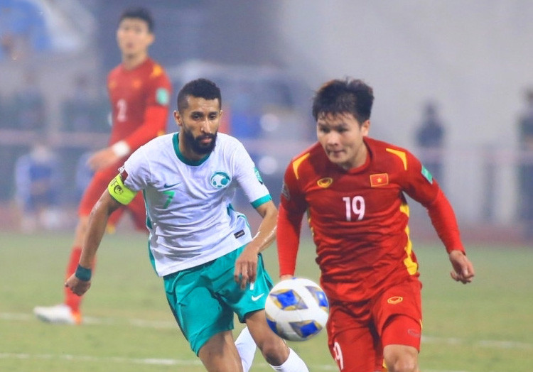Salman Al Faraj trong trận gặp Việt Nam tại vòng loại World Cup 2022