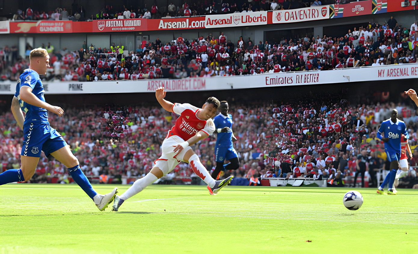 Giành chiến thắng trước Everton 2-1, Arsenal vẫn ngậm ngùi nhìn Man City nâng cúp vô địch ảnh 8 Giành chiến thắng trước Everton 2-1, Arsenal vẫn ngậm ngùi nhìn Man City nâng cúp vô địch ảnh 8