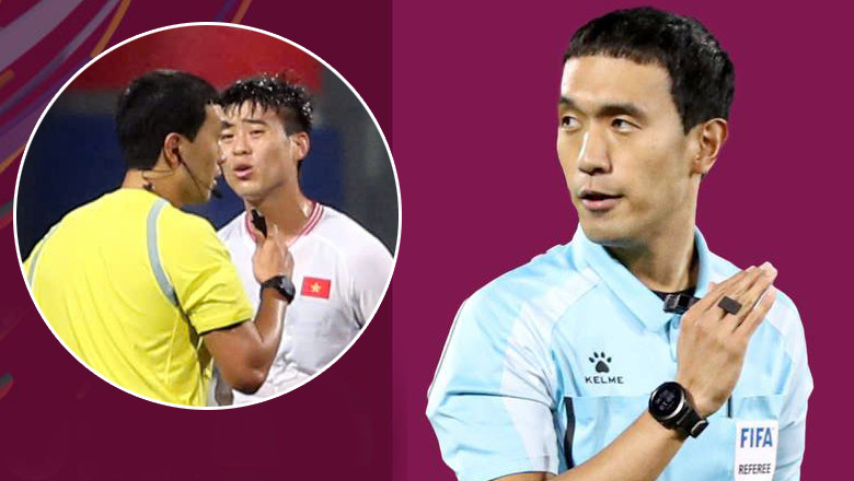 Trọng tài Kim Woo-sung đã đưa ra nhiều quyết định gây tranh cãi Trọng tài Kim Woo-sung đã đưa ra nhiều quyết định gây tranh cãi