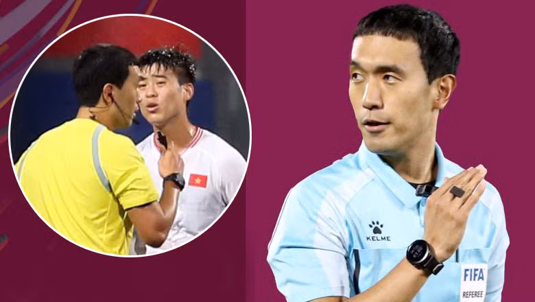 Trọng tài Kim Woo-sung đã đưa ra nhiều quyết định gây tranh cãi Trọng tài Kim Woo-sung đã đưa ra nhiều quyết định gây tranh cãi