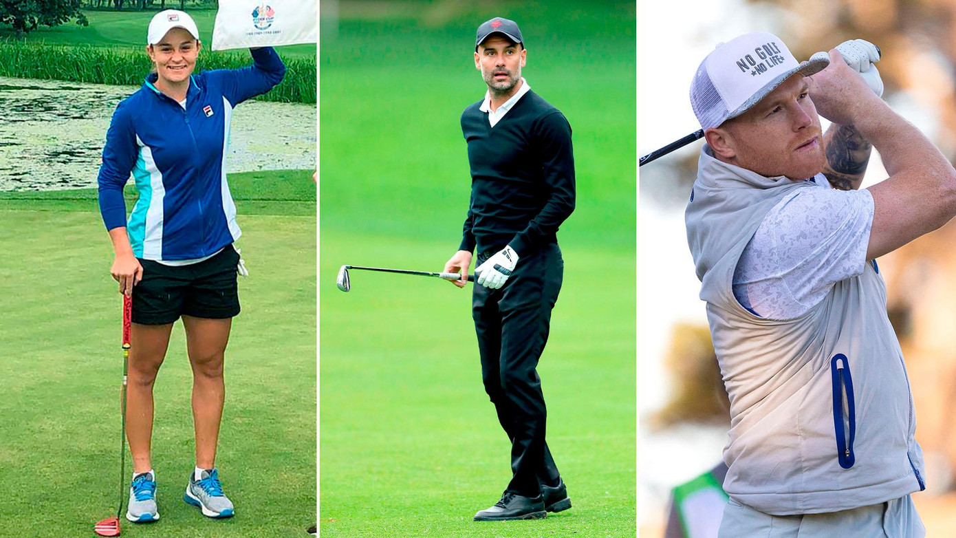 Từ trái sang phải: Barty, Pep Guardiola, Roethlisberger