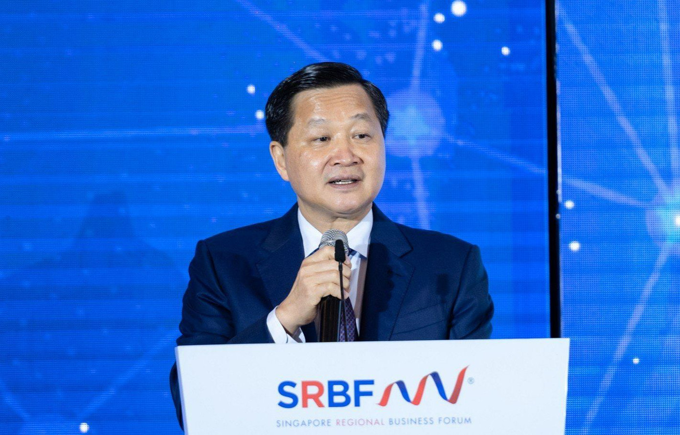 Phó Thủ tướng Lê Minh Khái phát biểu tại diễn đàn.