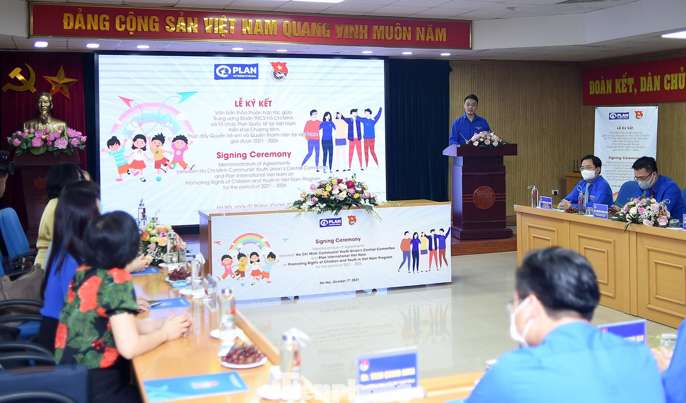 Lễ ký kết diễn ra tại trụ sở T.Ư Đoàn. Ảnh: Xuân Tùng