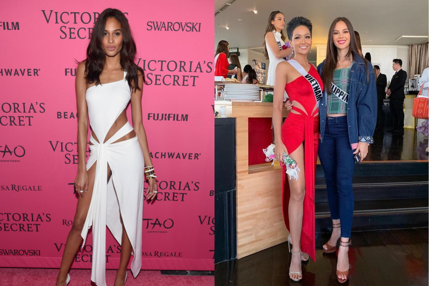 Hay trong các hoạt động thuộc khuôn khổ Miss Universe 2018, H'Hen Niê từng diện một mẫu váy khá tương đồng với sáng tạo của nhà mốt Alexandre Vauthier.