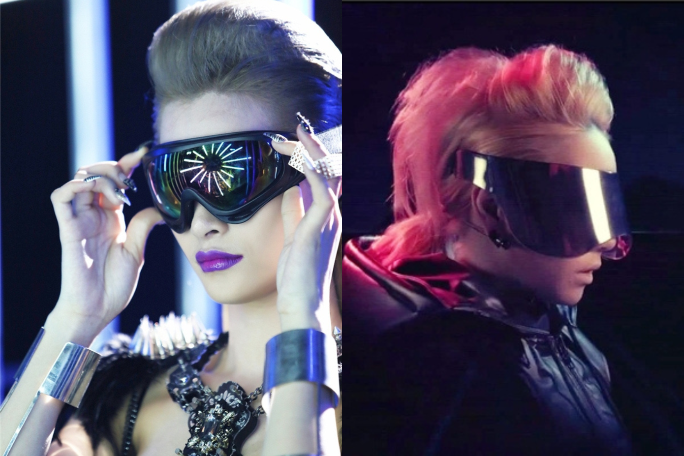 Nhiều fan cho rằng từ kiểu kính thực tế ảo, tóc vuốt ngược làm phồng mái đến phong cách thời trang gai góc đều được Đông Nhi "mượn" từ CL.