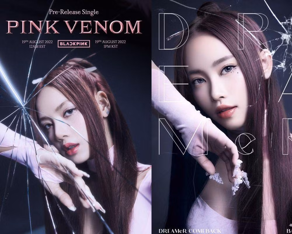 Từ trang phục, biểu cảm, tạo dáng đến hiệu ứng gương vỡ, Bảo Uyên gần như tương đồng với Lisa trong poster giới thiệu.