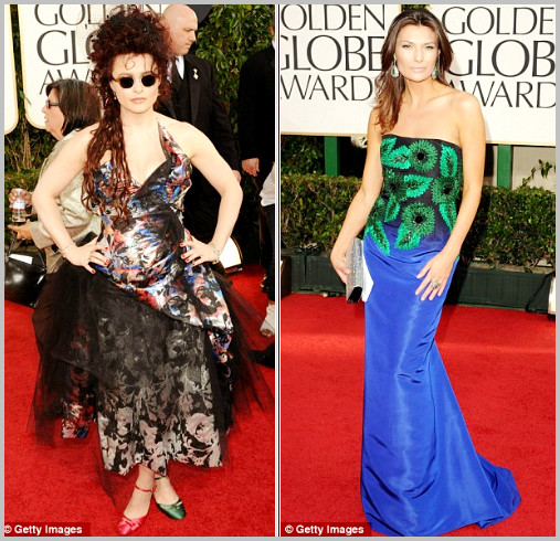 Sự xuất hiện đáng chú ý của gam màu hồng đào Angelina Jolie với chiếc váy màu xanh lộng lẫy sát vai cùng Brad Pitt Nicole Kidman và Heidi Klum Gam màu đen cổ điển, truyền thống, vẫn được ưa chuộng Helena Bonham Carte với đôi giày 2 màu và Julia Kurbatova trong chiếc váy màu xanh dương Sao đụng màu đỏ gợi cảm và quyến rũ Màu xanh dương đậm quý phái Màu trắng tinh khôi Gam màu vàng đem đến sự nổi bật cho các phái đẹp 2 quý cô béo Amber Riley and PGabourey Sidibe xuất hiện với những chiếc váy lấp lánh