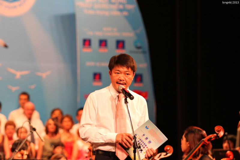 Chủ tịch Quỹ Nguyễn Đình Lâm phát biểu khai mạc chương trình