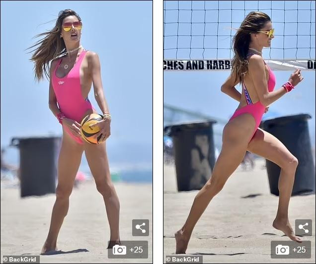 Trong chuyến đi biển cuối tuần, Alessandra mặc đồ bơi một mảnh màu hồng rực rỡ. Thiết kế cắt khoét siêu bạo ở nách, lưng và hông để lại nhiều trí tưởng tượng cho người nhìn. Trong chuyến đi biển cuối tuần, Alessandra mặc đồ bơi một mảnh màu hồng rực rỡ. Thiết kế cắt khoét siêu bạo ở nách, lưng và hông để lại nhiều trí tưởng tượng cho người nhìn.