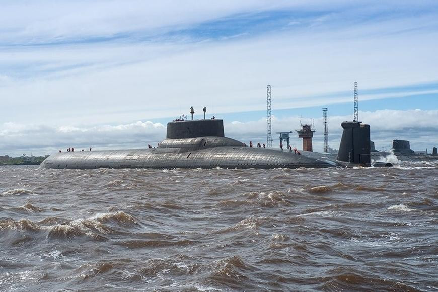 Tàu ngầm hạt nhân mang tên lửa chiến lược lớp “Akula”. Ảnh: Sevmash