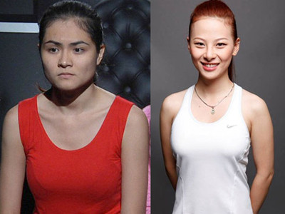 Quỳnh Trang (trái) và Trish Lương - hai thí sinh của cuộc thi Người giấu mặt. Quỳnh Trang (trái) và Trish Lương - hai thí sinh của cuộc thi Người giấu mặt