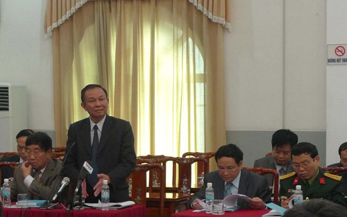 Các đại biểu tại buổi góp ý sửa đổi hiến pháp do Mặt trận tổ quốc Việt Nam tổ chức