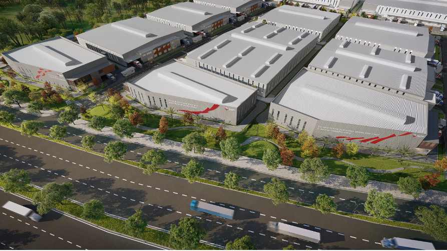 Phối cảnh dự án Industrial Centre Yen Phong 2C (Bắc Ninh) của Chủ đầu tư GELEX và Frasers Property Vietnam.