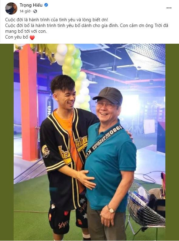 Trọng Hiếu dành những lời yêu thương cho người bố đã khuất. Trọng Hiếu dành những lời yêu thương cho người bố đã khuất.