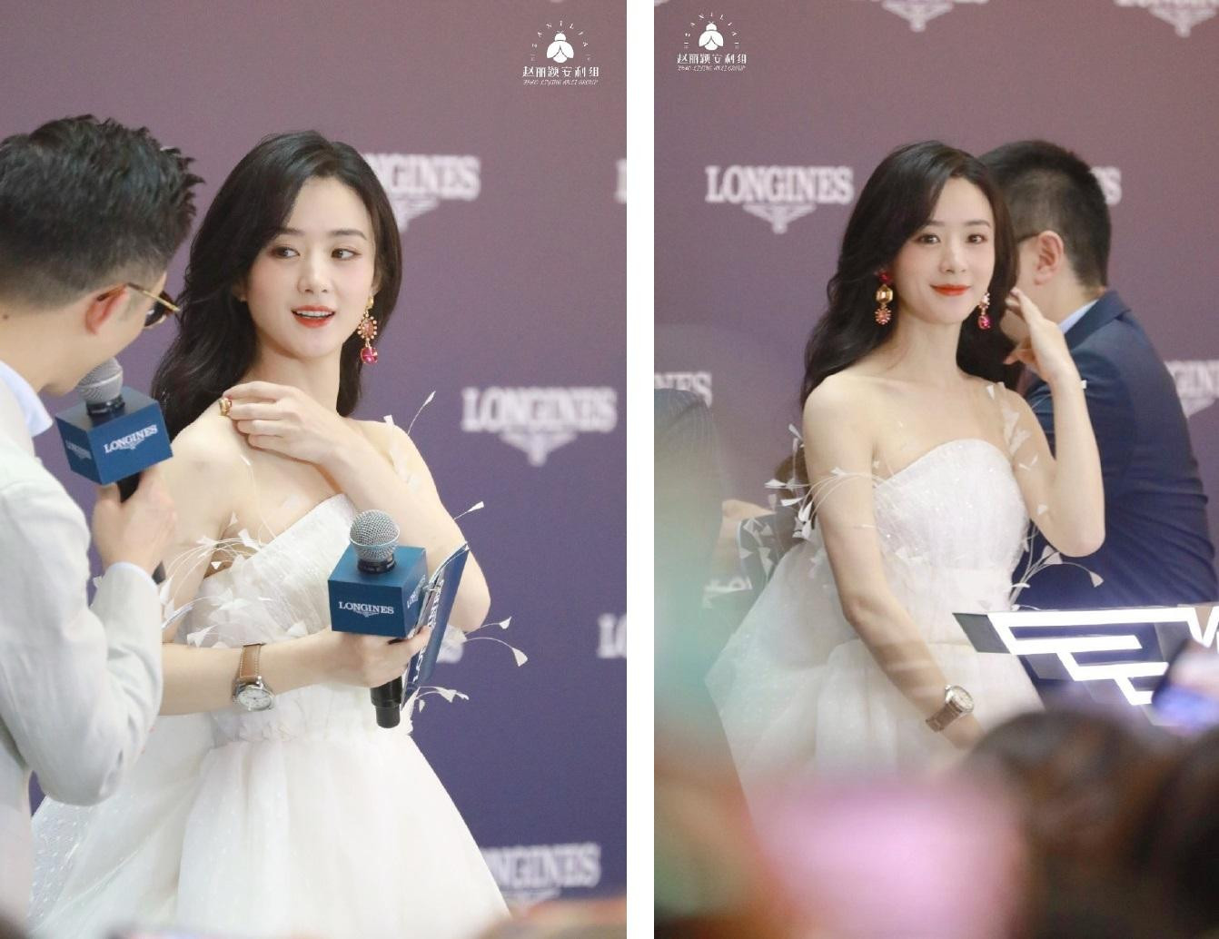 Ngày 16/4, Triệu Lệ Dĩnh tham gia một sự kiện nhãn hàng ở Trịnh Châu (Hà Nam, Trung Quốc). Đến sự kiện, bà mẹ một con nổi tiếng mặc đầm cúp ngực màu trắng bồng bềnh, mái tóc buông xõa cùng gương mặt trang điểm nhẹ nhàng, nhấn vào đôi môi màu đỏ cam. Ngày 16/4, Triệu Lệ Dĩnh tham gia một sự kiện nhãn hàng ở Trịnh Châu (Hà Nam, Trung Quốc). Đến sự kiện, bà mẹ một con nổi tiếng mặc đầm cúp ngực màu trắng bồng bềnh, mái tóc buông xõa cùng gương mặt trang điểm nhẹ nhàng, nhấn vào đôi môi màu đỏ cam.