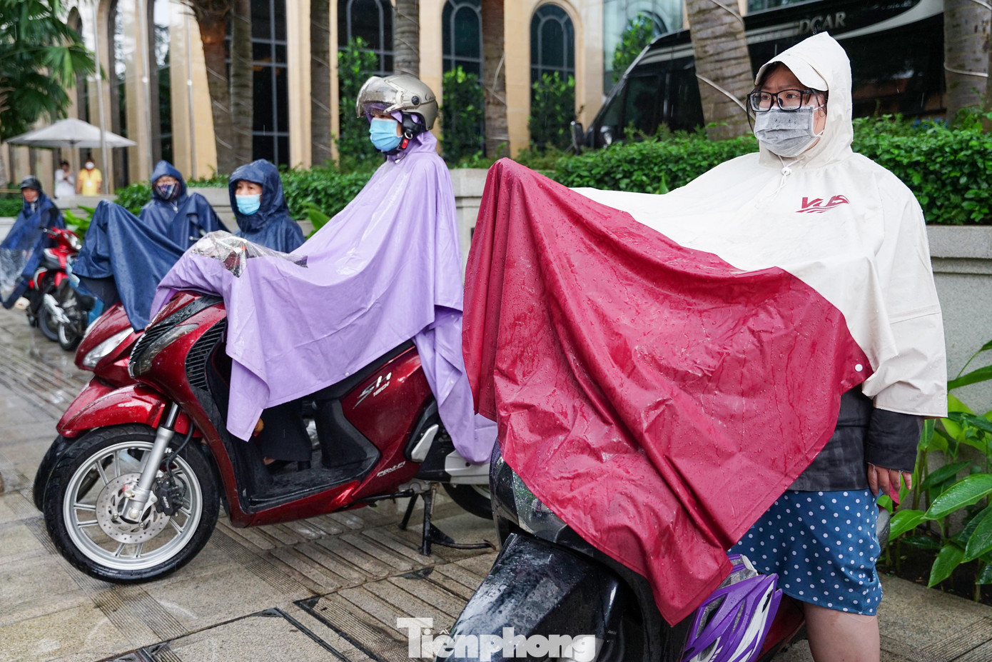 Trong lúc các thí sinh đang ngồi nghe các giám thị phổ biến quy chế dự thi thì bất chợt bên ngoài khu vực điểm thi đổ mưa rất to. Nhiều phụ huynh kiên nhẫn đứng chờ các thí sinh ra về. Trong lúc các thí sinh đang ngồi nghe các giám thị phổ biến quy chế dự thi thì bất chợt bên ngoài khu vực điểm thi đổ mưa rất to. Nhiều phụ huynh kiên nhẫn đứng chờ các thí sinh ra về.