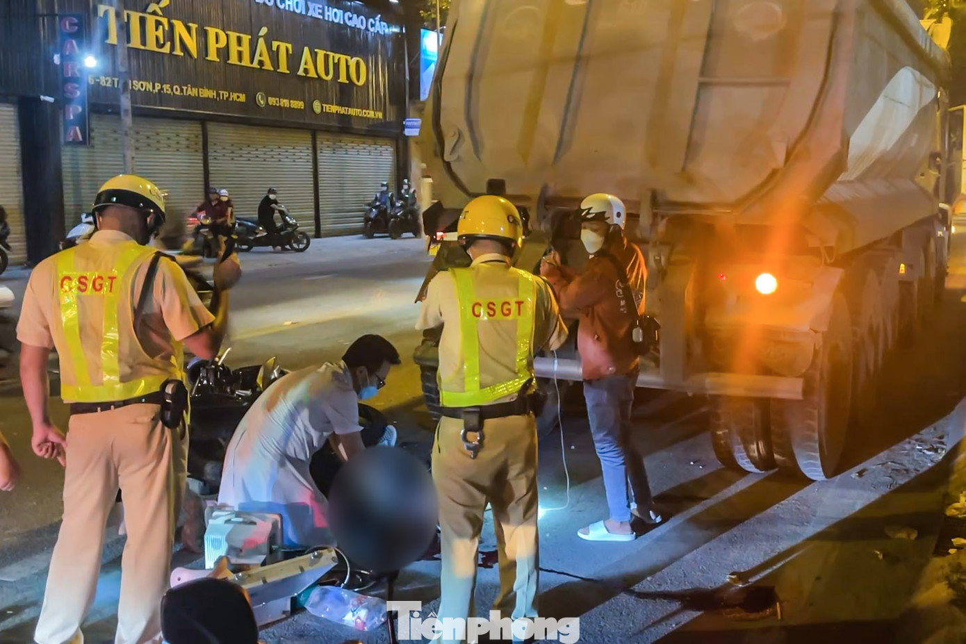 Hiện trường vụ tai nạn.