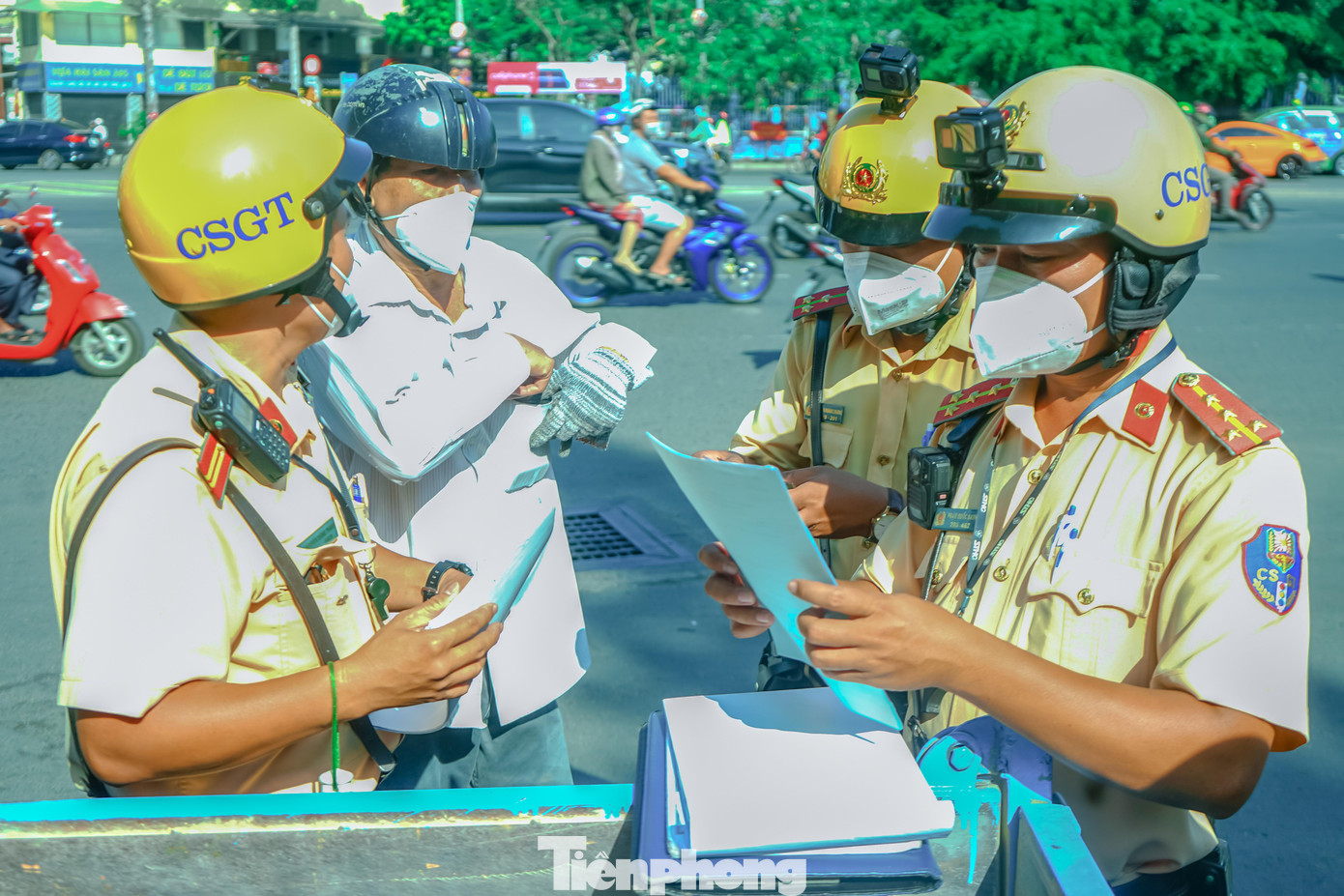 Anh Lê Văn Q giải trình khi bị CSGT lập biên bản xử phạt