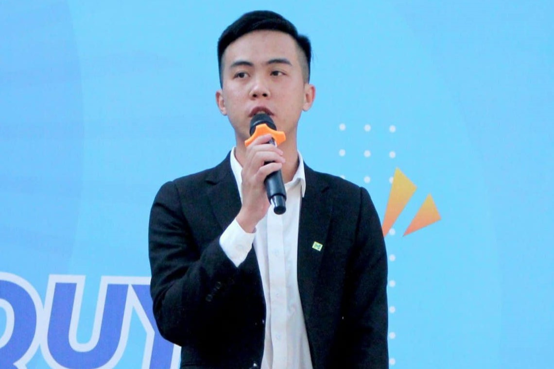 Chân dung anh Lại Võ Đăng Khoa - Bí thư Đoàn trường ĐH Văn Hiến, nhiệm kỳ 2024 - 2027.