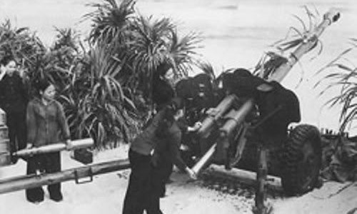 Một trận địa pháo bờ biển của dân quân Miền Bắc Việt Nam