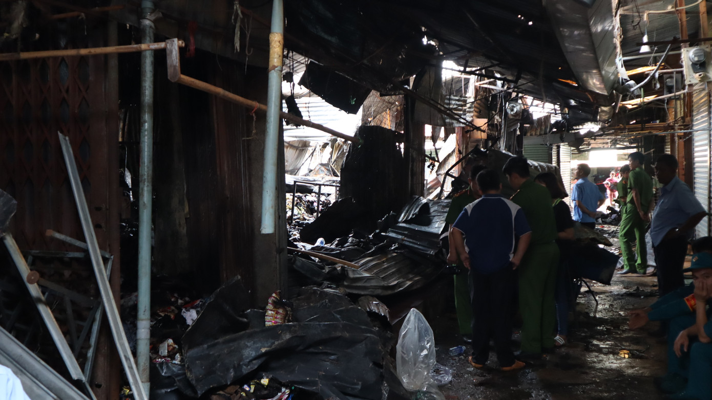 Cháy chợ Bình Long do đốt vàng mã? ảnh 3