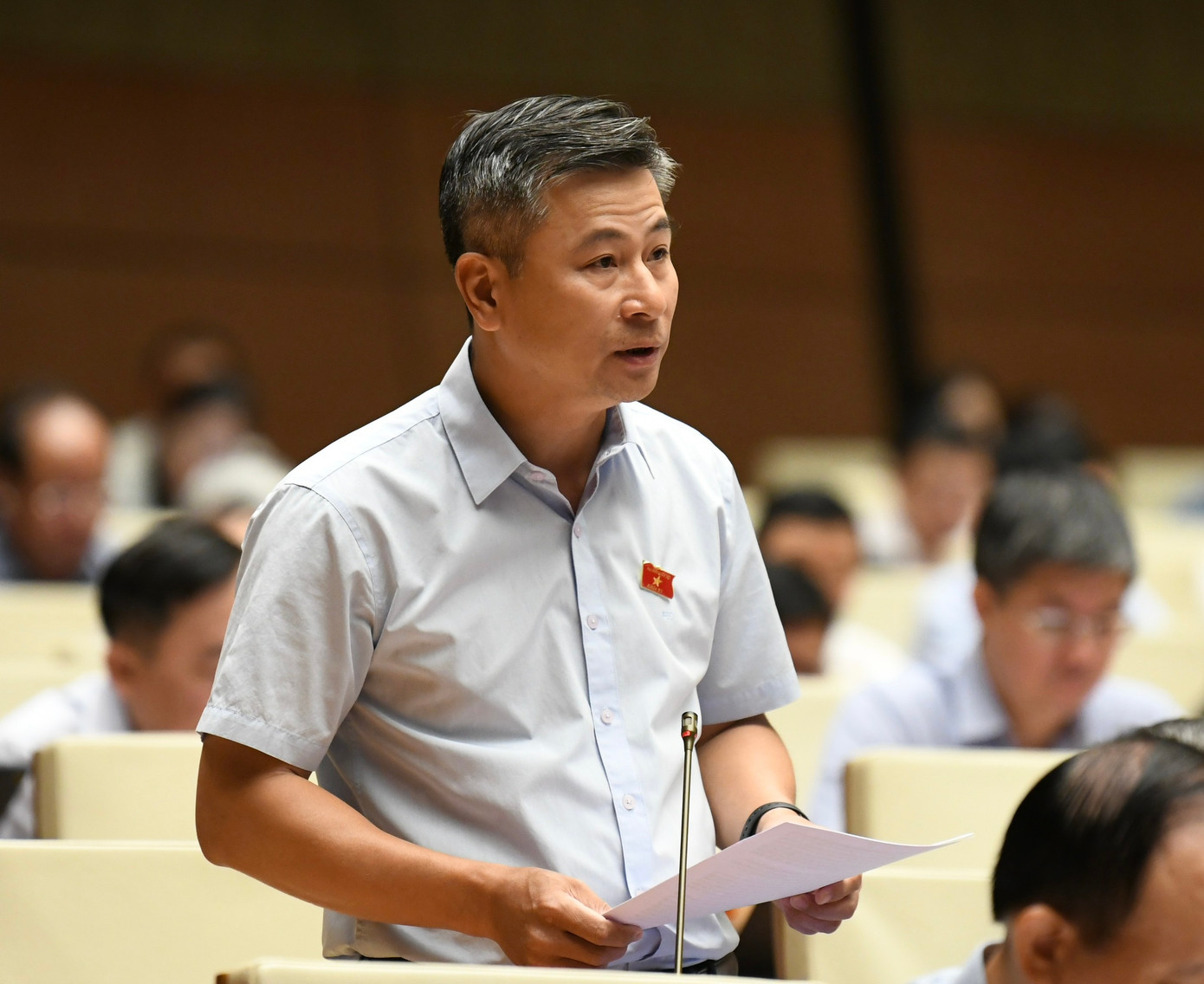 Đại biểu Nguyễn Phi Thường (đoàn Hà Nội). Ảnh Như Ý