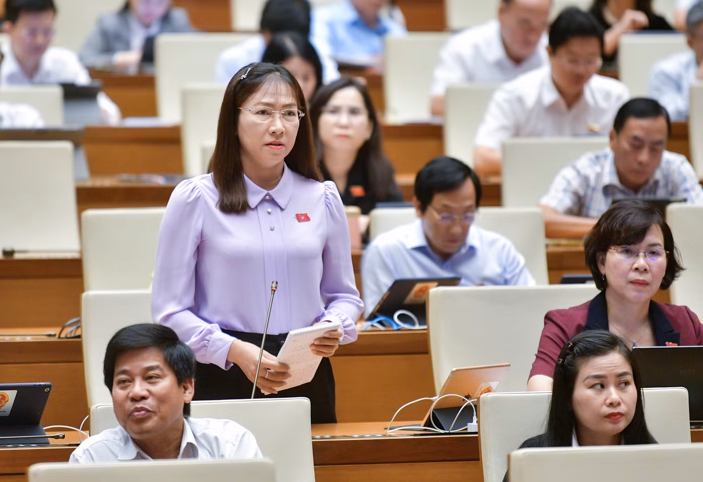 Đại biểu Nguyễn Thị Yến Nhi, đoàn Bến Tre. Ảnh Như Ý